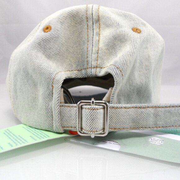 NWT360 Off-White Distressed Denim Arrows Colored Baseball Cap in Grey - Picture 12 of 16